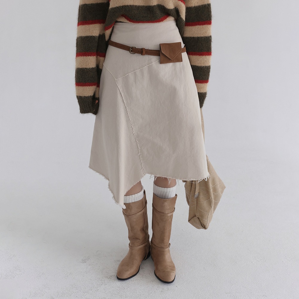 クアカットアンバルバンディングミディスカート