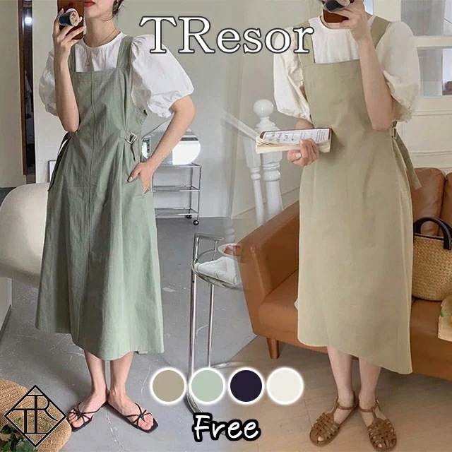 【急速出荷!】ワンピース レディース ひざ丈 ワンピース カジュアル ノースリーブ 大きいサイズ 春 夏 ワンピ オーバーサイズ 体型カバー デート レイヤード 重ね着 リボン 二次会 結婚式 ロング