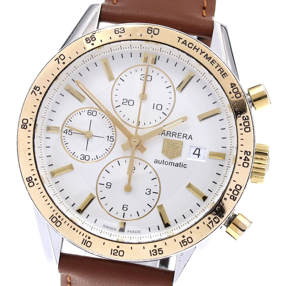 タグホイヤー TAG HEUER CV2050-0 カレラ タキメーター クロノグラフ 自動巻き メンズ 保証書付き_834531【中古】