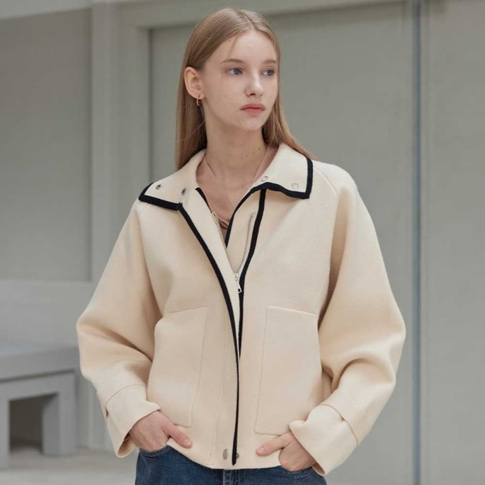 (リアーナニューヨーク) ハイネックジップアップジャンパーカーディガン RRJQJP050