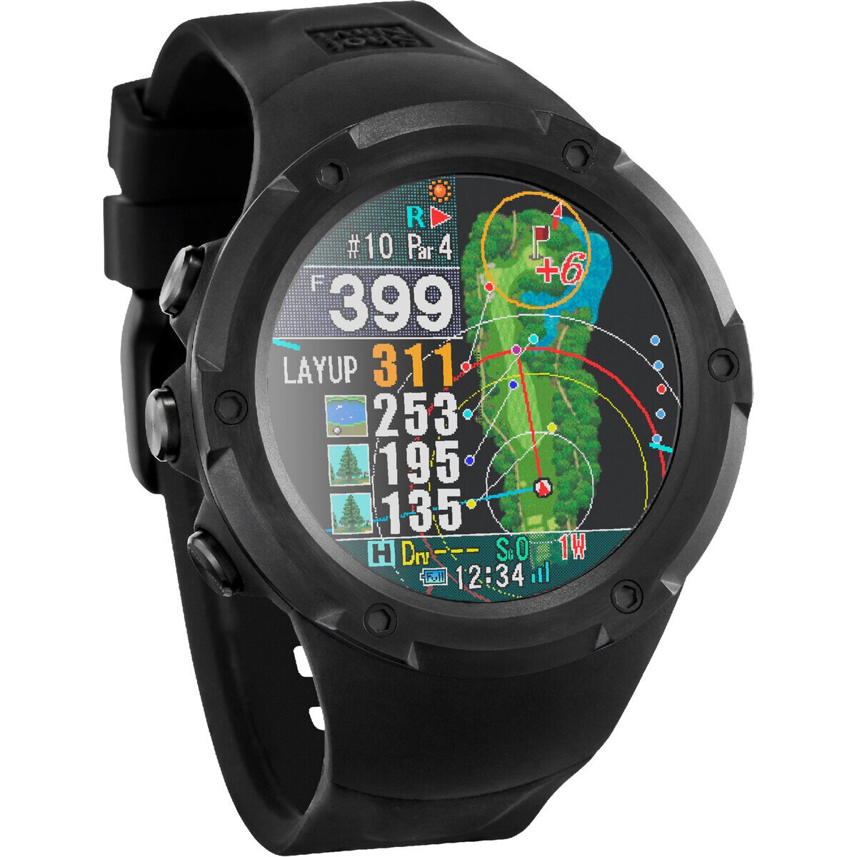 ショットナビ エボルブ プロ タッチ GPS ゴルフナビウォッチ 腕時計タイプ ブラック