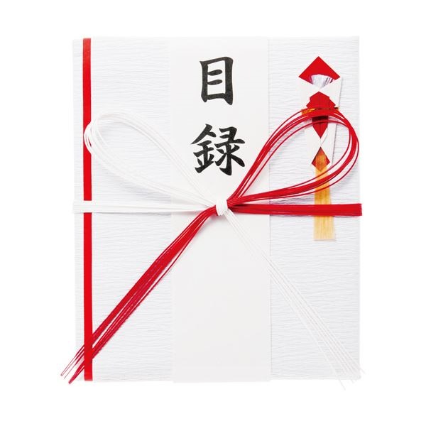 （まとめ） 今村紙工 紅白7本 花結 目録 短冊付TNO-MO 1枚 [x30セット]