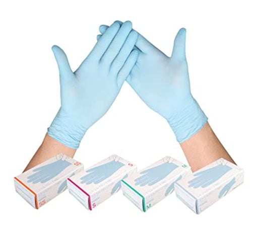 [ファーストレイト] ケース販売 ニトリルグローブMB1 パウダーフリー SS ミントブルー【1,500枚入】 0.08MM 手袋 食品衛生法適合品 フィット感 介護 食品 清掃 FR-6650