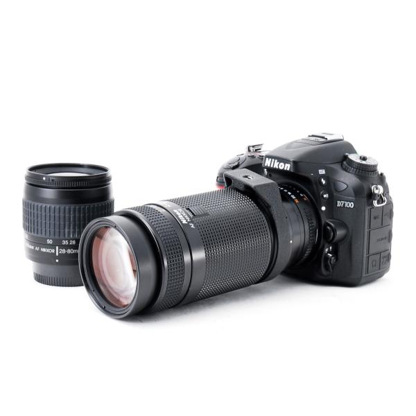 【中古】ニコン Nikon D7100 標準&超望遠ダブルズームセット 美品 SDカード付き