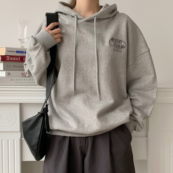 韓国 東大門 オーバーフィット フードTシャツ