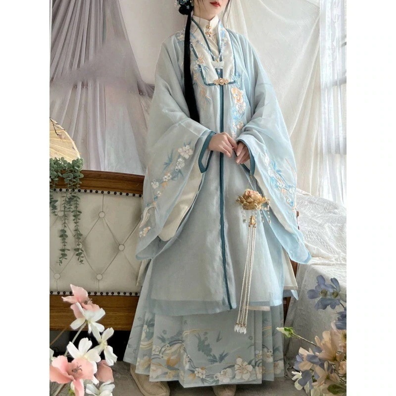 漢服明製立ち襟ワンピース馬面スカート重工業刺繍春夏衣装改良古風漢服ハロウィンクリスマスパーティー仮装30%までに制限