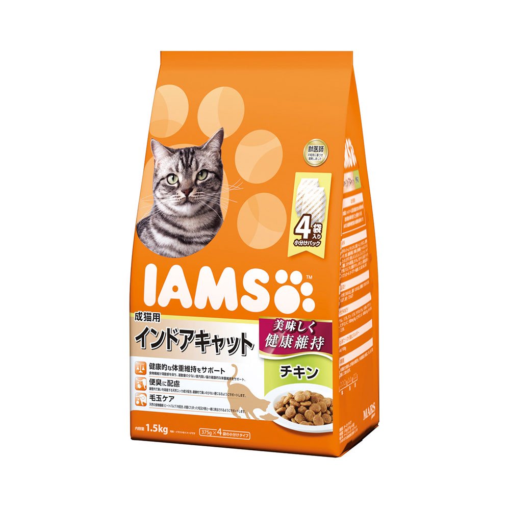 キャットフード　成猫用　インドアキャット　チキン　１．５ｋｇX６袋　ＣＲＣ35―15―76―05―00