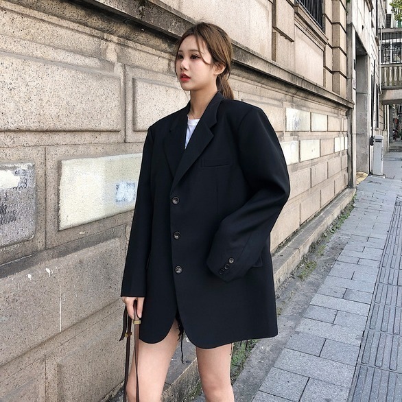 ジャケット 上着 羽織り スーツ 袖あり 長袖 襟付き ワイド 前開き シンプル カジュアル 大人 おしゃれ お洒落 かっこいい レトロ こなれ感 ラフ メンズライク ユニセックス 都会的 クール 8,051円