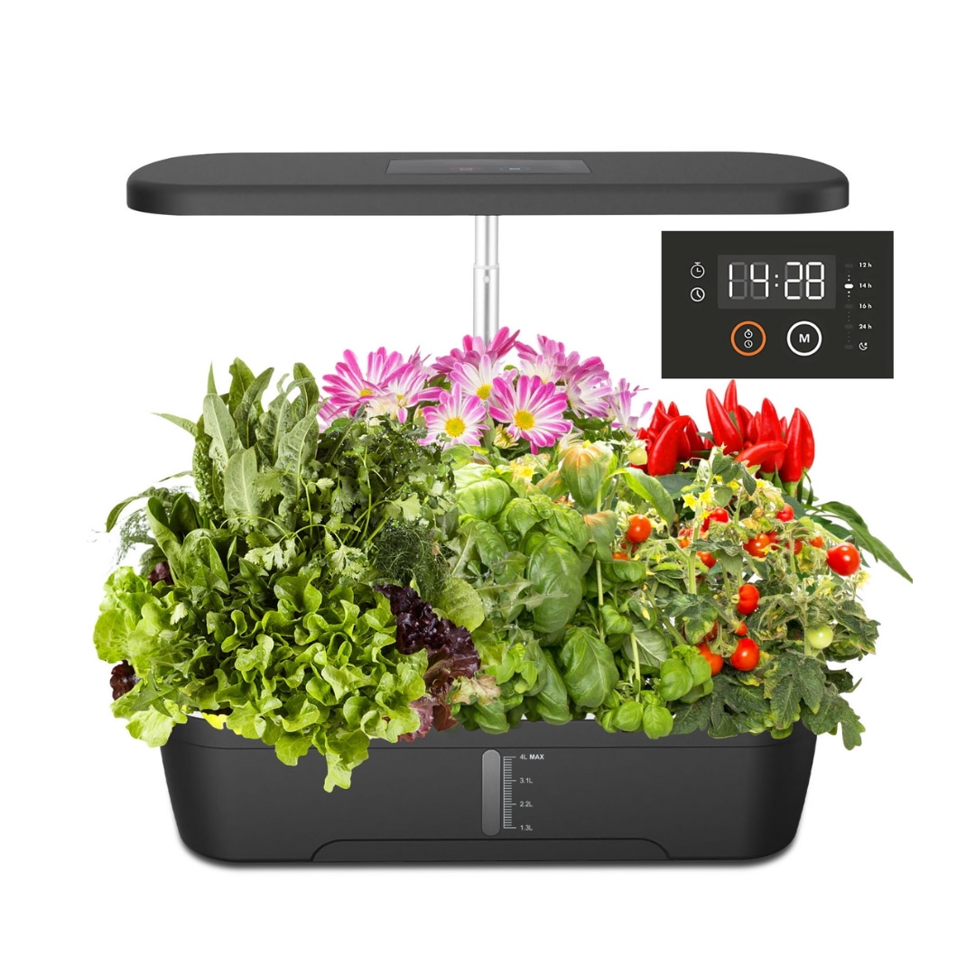 RooFa 水耕栽培キット 野菜栽培セット 自宅用 栽培キット 室内用 12株野菜栽培可能 植物育成LEDライト付き 家庭菜園 超静音 自動水循環システム 操作パネル付き