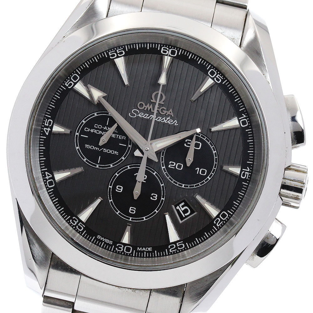 オメガ OMEGA 231.10.44.50.06.001 シーマスター アクアテラ クロノグラフ デイト 自動巻き メンズ 良品 _891049【中古】 219,800円