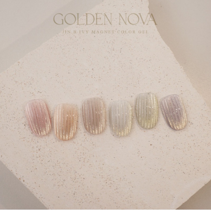 JIN B / IVY GOLDEN NOVA Magnet color gel 6 set / nail