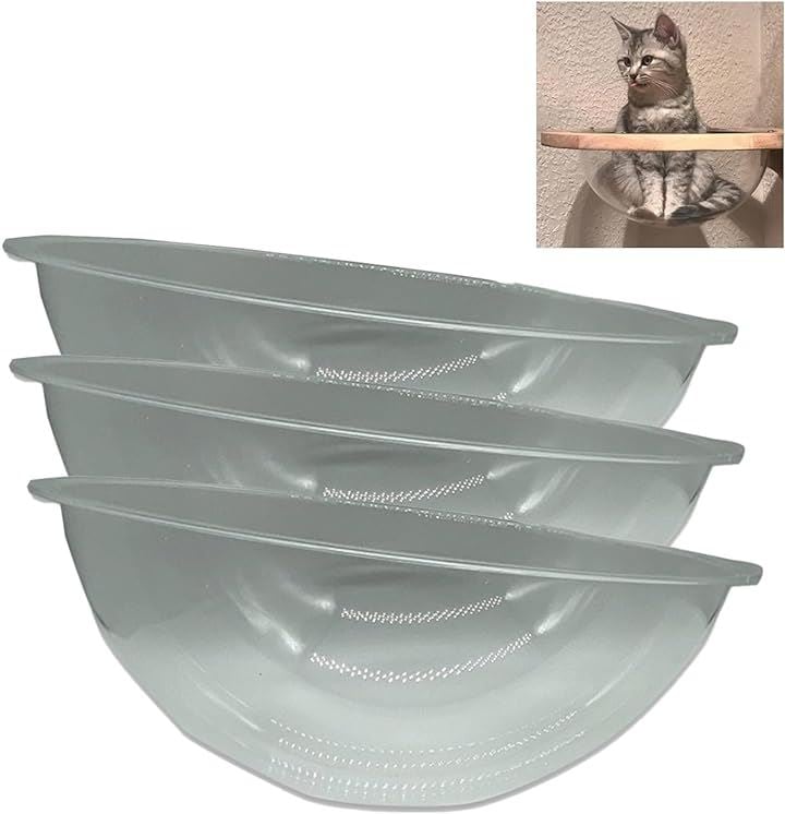 キャットドーム ハウス キャットクリア カプセル アクリルドーム ドーム型ベット 自宅DIY オリジナル作成 goodsアイテム 透明 ボウル型( 透明35cm3個セット)
