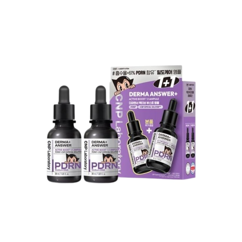 (1+1, アトム)ダーマアンサー アクティブ ブースト PDRNアンプル, 30ml (+30ml)