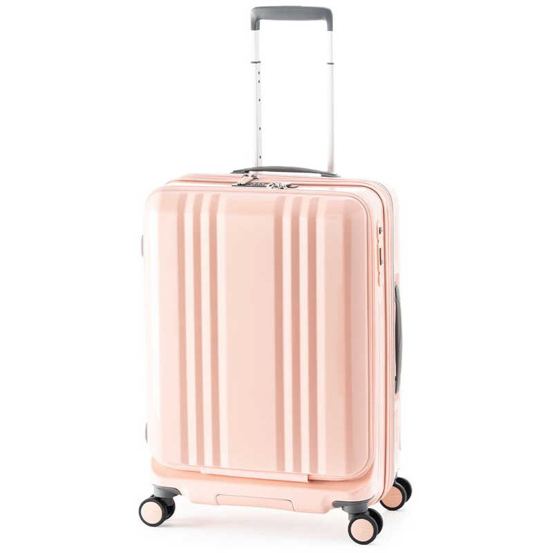 A.L.I　ハードキャリー デカかるEdge フロントオープンタイプ コーラルピンク [TSAロック搭載 /55(+10)L /3泊～5泊]　ALI07722FW