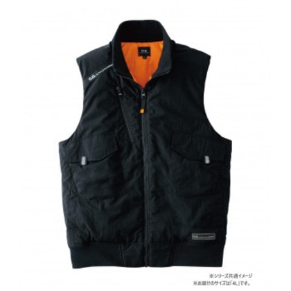 桑和 0474-06 防寒ベスト 4Lサイズ ブラック(4) G.G.