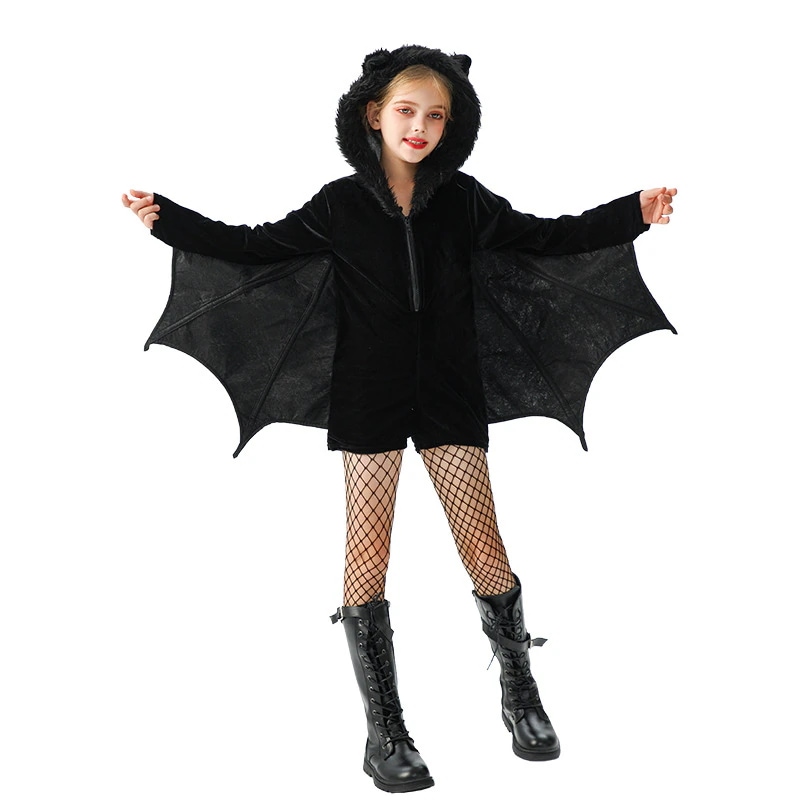 2025ハロウィン子供用コスチューム コウモリ悪魔カーニバル子供服 女の子パフォーマンスコスチューム 動物パーティーロールプレイング