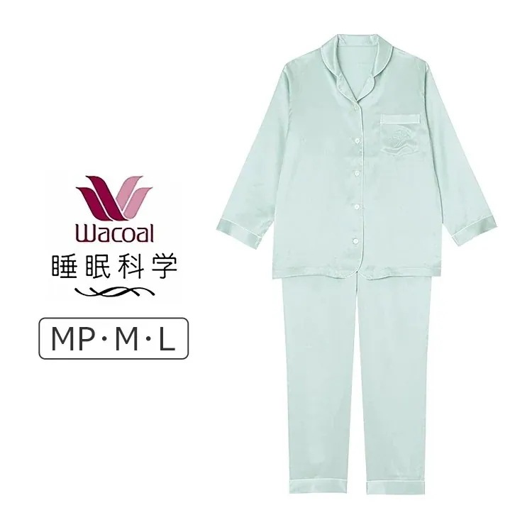 ワコール 睡眠科学 パジャマ 上下セット レディース シルク100％ 吸放湿性 10分丈 10分袖 MP/M/L YDX542