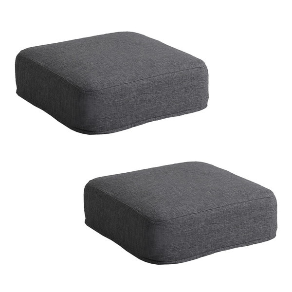 ホームテイスト SH-07-JUSQSET しっとり沈むカバーリング低反発クッション 洗濯可能なクッションカバー 角型 joue-ジュー- 同色 2個SET グレー メーカー直送