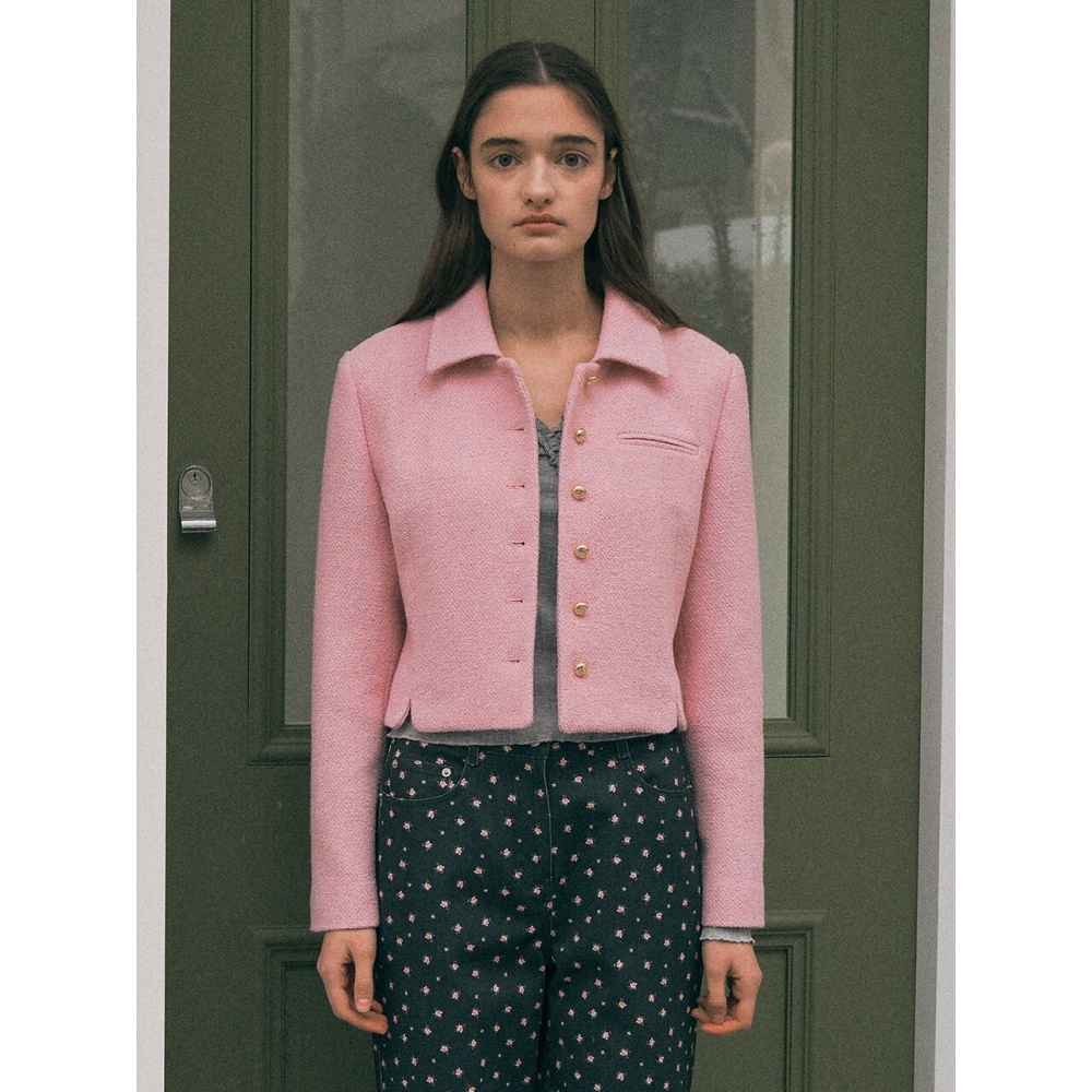 ロラローラカラーツイードジャケット/ピンク