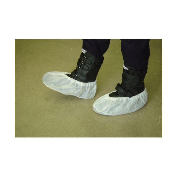 （まとめ）WING ACE シューズカバー すべり止め付 10足入 フリーサイズ ホワイト[x10] 11,398円