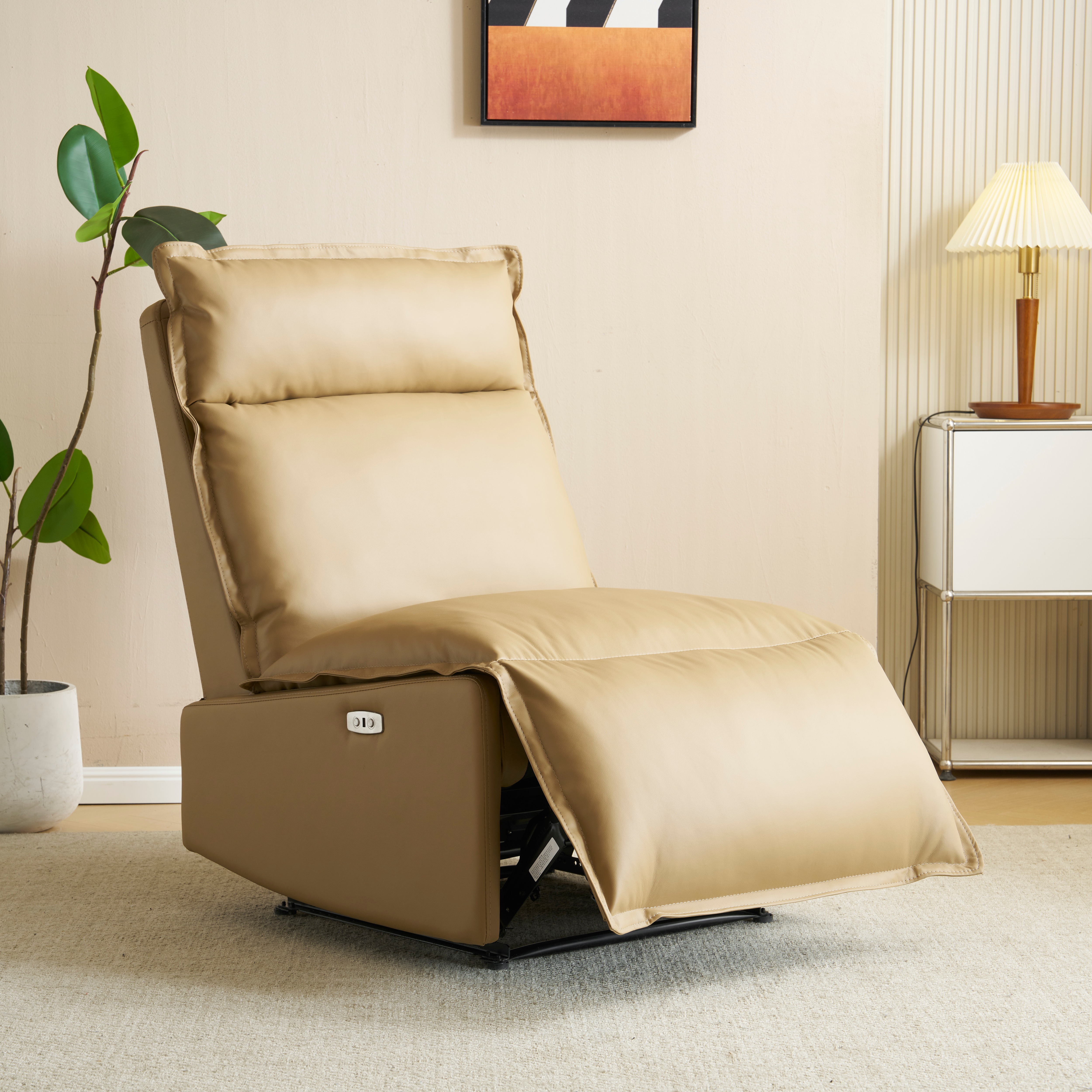 【国内発送.送.料.無.料！】リクライニングソファー 肘掛けなし オットマン一体型 電動リクライニングソファ USBポート付き 1人掛け モーションソファー 耐圧分散 電動ソファ 電動ソファー スマホ