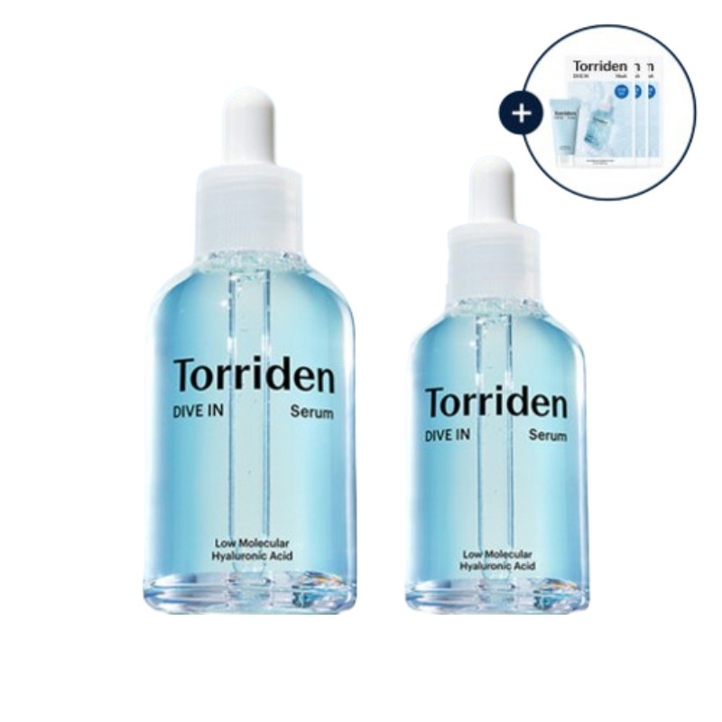 ダイブイン低分子ヒアルロン酸セラム 50ml + 40ml (+ダイブイン マスク 3枚+クリーム 20ml) /韓国コスメ