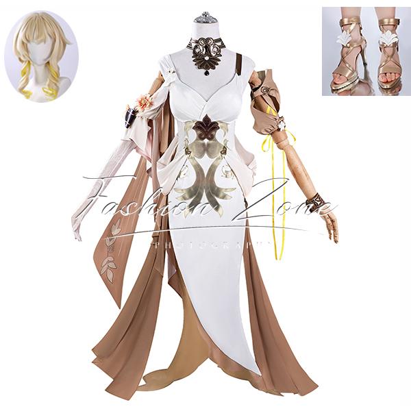 激安販売!崩壊：スターレイル 風 ライア Aglaea コスプレ衣装 ウィッグ 靴 cosplay ハロウィン 演出服 変装