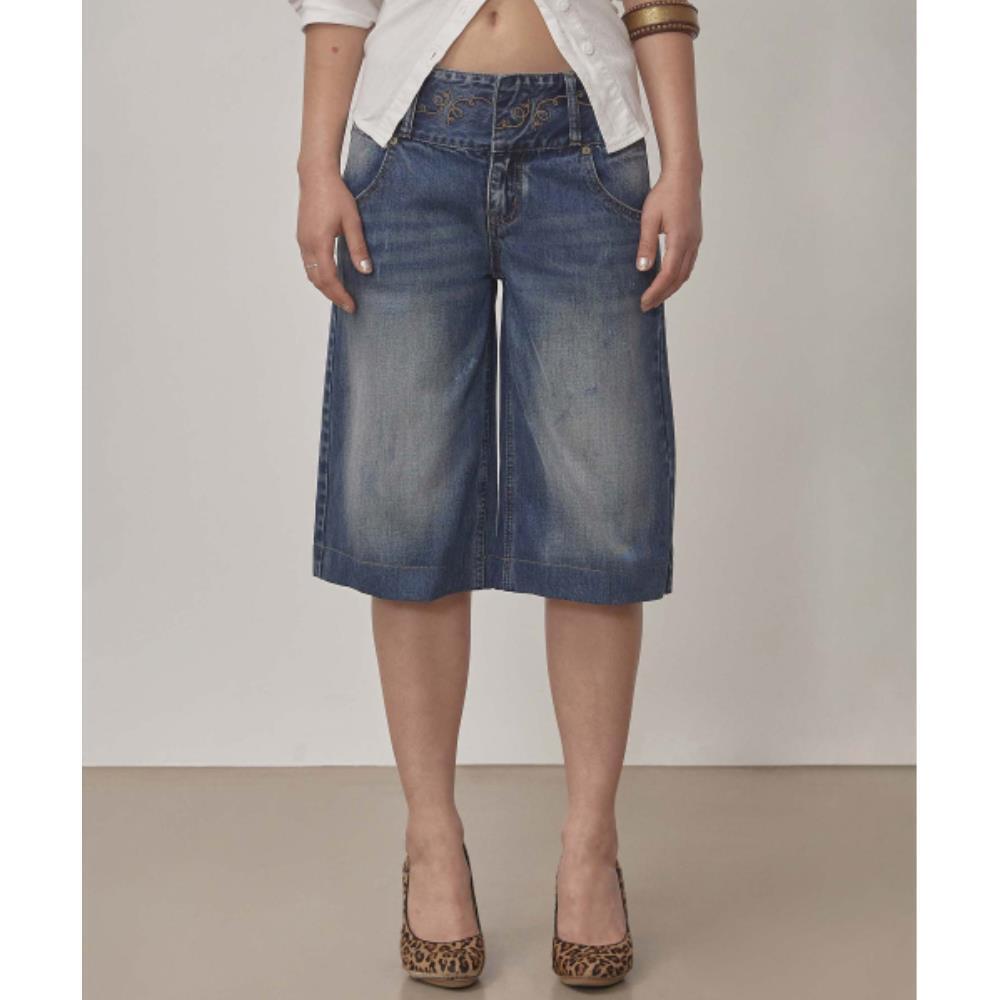 スカルプター Vine Half Denim Pants Mid Blue SC25S427MB