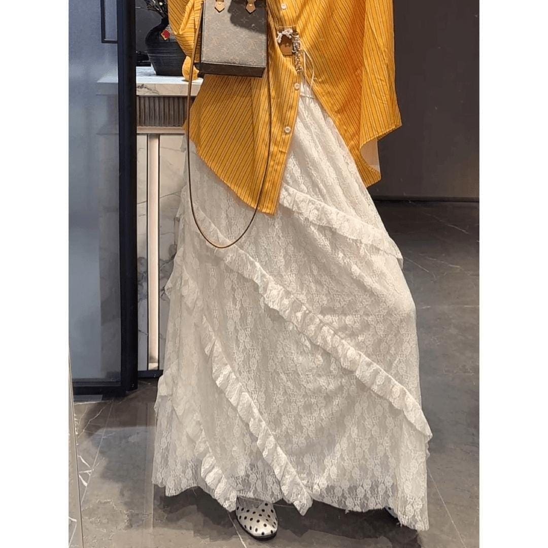 (最安値保証) 今買いたいが特売！ロング丈 無地 カジュアル 秋服 春服 着痩せ 大人 きれいめ 上品 ファッション ウエストゴム ロング丈マキシ丈スカート 無地 レディース ボトムス ティアードスカ