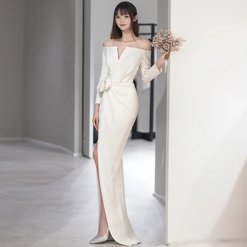 パーティードレス新作 ウェディングドレス ドレス 演奏会 結婚式 花嫁ロングドレスドレス 白 ロング お呼ばれドレス ウエディングドレス ロングドレス 成人式