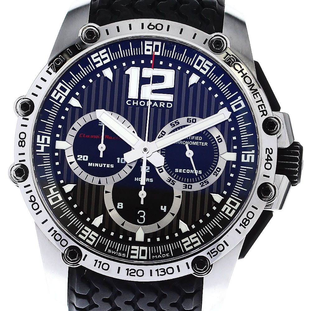 ショパール Chopard 8523 ミッレミリア クラシック レーシング クロノグラフ 自動巻き メンズ 箱保証書付き_793529【中古】