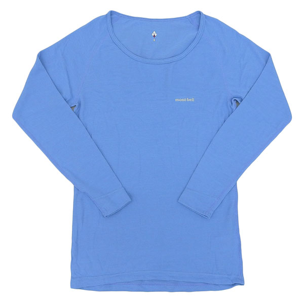 モンベル アンダーウェア インナー レディース XLサイズ ブルー ジオライン L.W.ラウンドネックシャツ Women s RXL1107733BL mont-bell