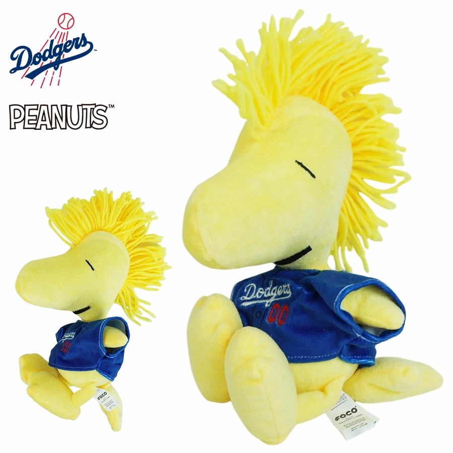 PEANUT ウッドストック ぬいぐるみ ピーナッツFOCO メジャーリーグ公式グッズ 限定LA DODGERS ロサンゼルス ドジャースメジャー リーグベースボール