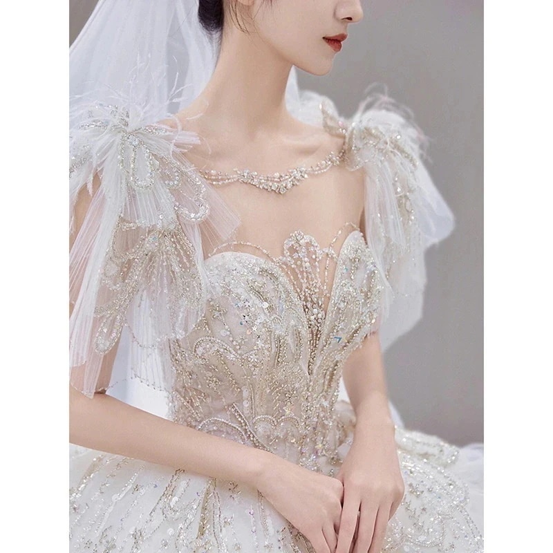 パーティードレス大人気 新商品 高級感 気質 花嫁ロングドレス 成人式 ドレス 演奏会 卒業式 ドレス 結婚式ワンピース ウェディングドレス ロングドレス