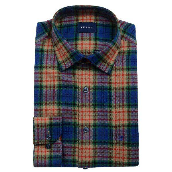 YJEWBR136_ビッグチェック柄起毛レギュラーフィット長袖