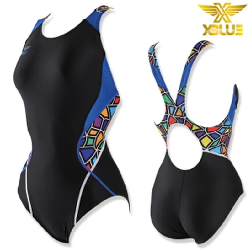 レディース ワンピース水着 セーフティバックローカット 水泳 女性 水着 XBL-7024