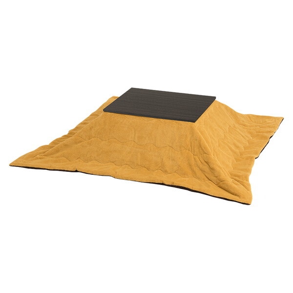 アルラ7560DBR + ビケ7560YE こたつ + うす掛け布団 2点セット ダークブラウン/イエロー メーカー直送