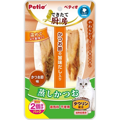 （まとめ買い）できたて厨房 キャット 蒸しかつお かつお節味 2本入 [x30] 6,498円
