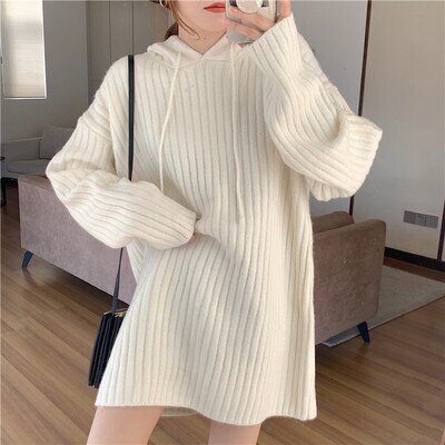 ３色 トップス カットソー ニット セーター プルオーバー パーカー チュニック 秋冬 かわいい きれいめ カジュアル オーバーサイズ ゆったり ロング 大きめ ミモレ丈 長め 長袖 ボリューム袖 ホ