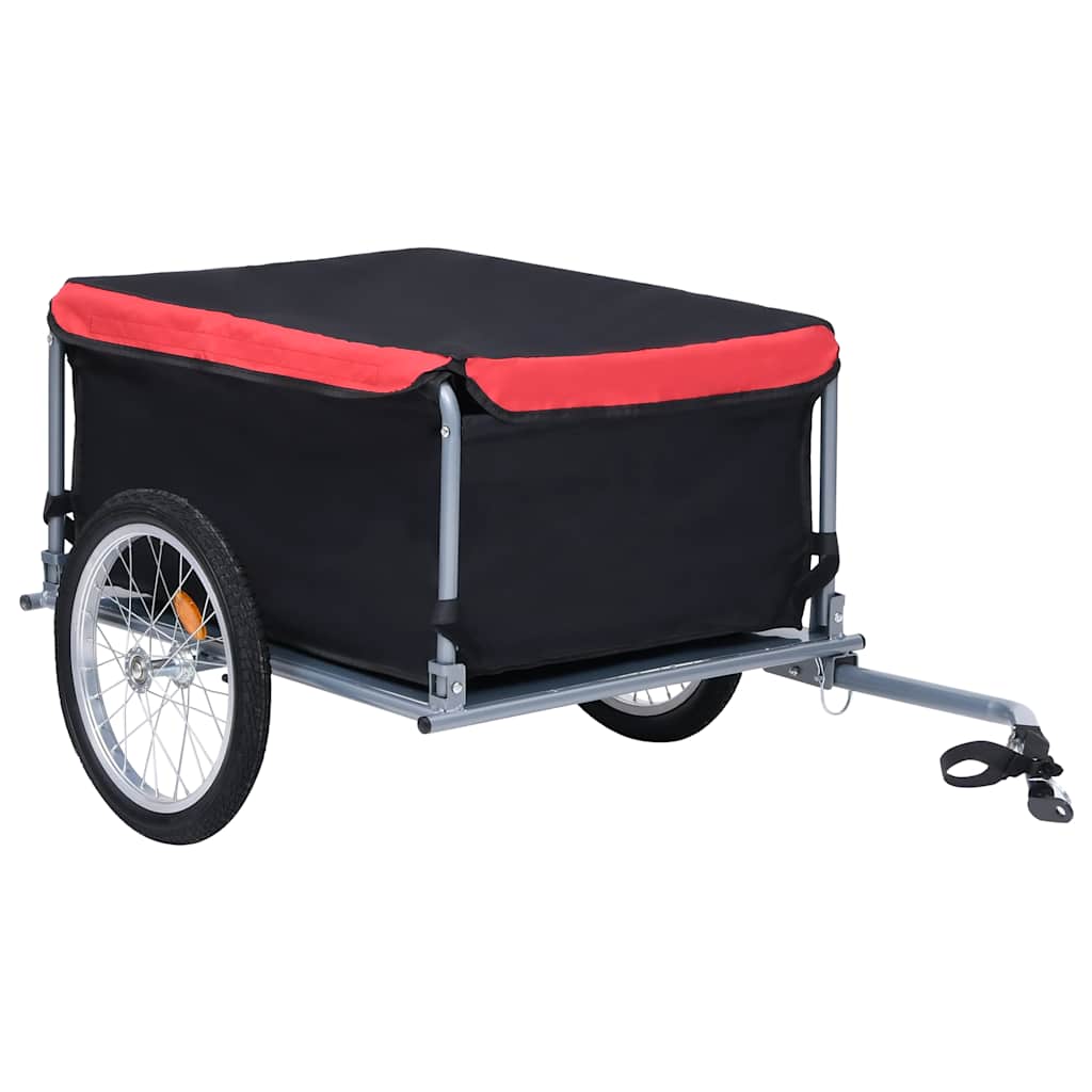 自転車用トレーラー ブラック＆レッド 65kg