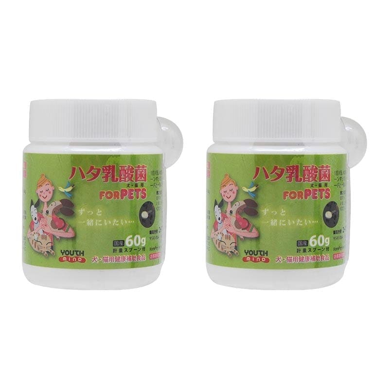 ハタ乳酸菌 FOR PETS 60g 計量スプーン付 ペット用サプリメント2個セット