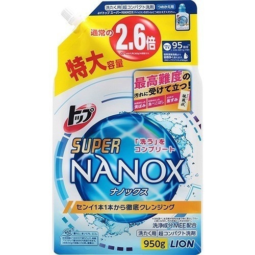 有名な高級ブランド まとめ買いがお得！ライオン トップ 4903301242031 Nanox Top Lion 950g12セット 特大 [つめかえ用] スーパーNANOX（ナノックス） ティッシュペーパー