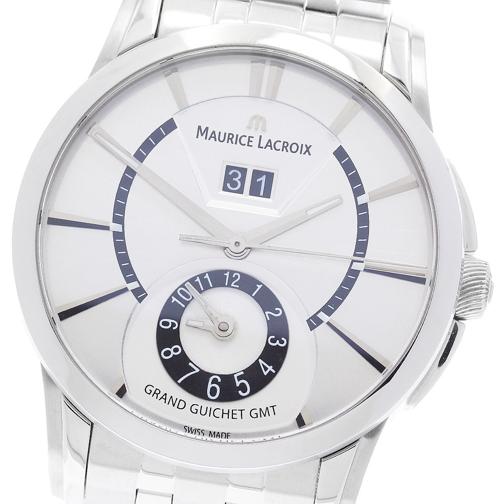 モーリスラクロア MAURICE LACROIX PT6208 ポントス グランギシェ GMT 自動巻き メンズ _891576【中古】