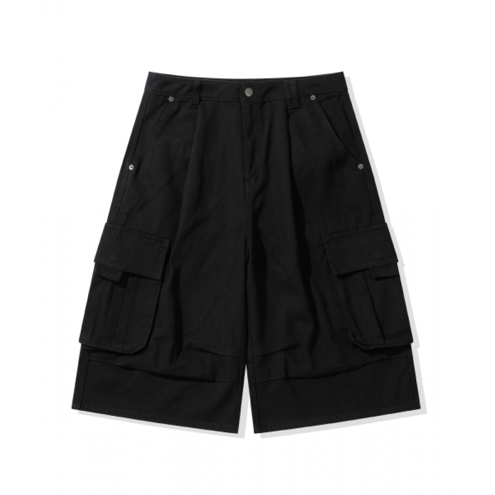 CODEGRAPHY 8部バミューダコットンパンツ_ブラック