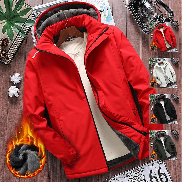 マウンテンジャケット メンズ マウンテンパーカー ボアジャケット 厚手 冬物 裏起毛 登山 防寒着 撥水 防風 アウトドア