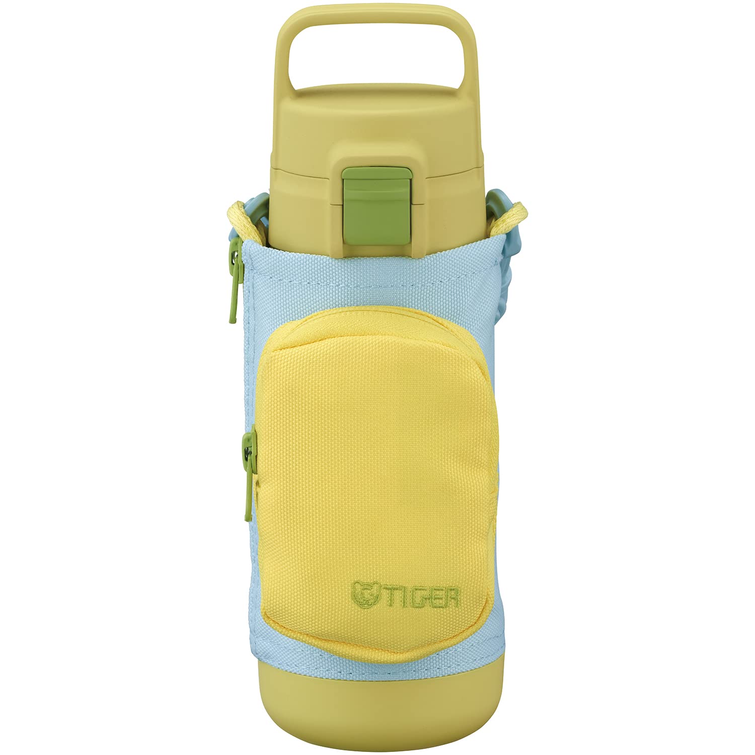 タイガー魔法瓶(TIGER) 【食洗機対応】タイガー 水筒 500ml 手ぶらでおでかけ マルチポケット付きボトル 女の子 男の子 ワンタッチ 洗いやすい 広口 ハンドル付き サステナブル リサイクル