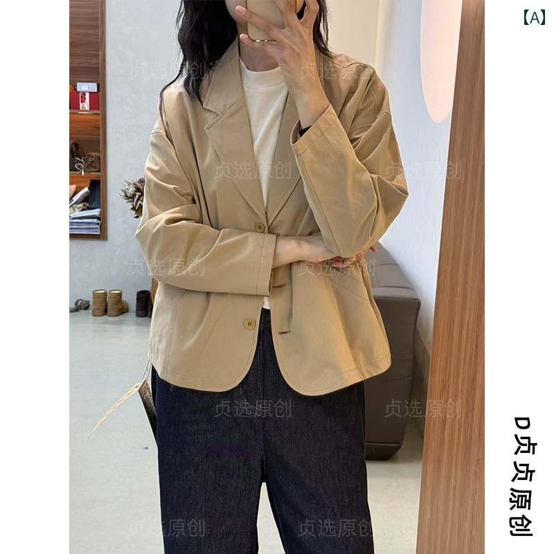 スーツ　ジャケット　カジュアル Zhenxuan 春の 小さい スーツ レディース シンプル 通勤 カジュアル ジャケット 25008