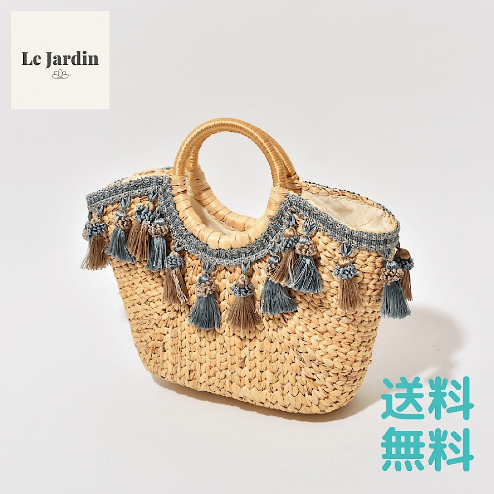 Le Jardinタッセル かごバッグ モス グリーン ベージュ カゴバッグ 人気 ブランド