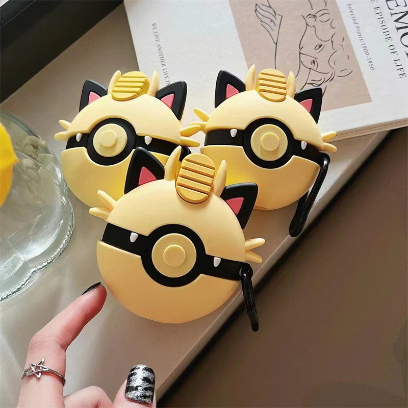 【20点セット】【送料無料】ニャースボールはairpods proアップル123世代Bluetoothワイヤレスイヤホンカバーカートゥーンシリコン保護ケースに適している