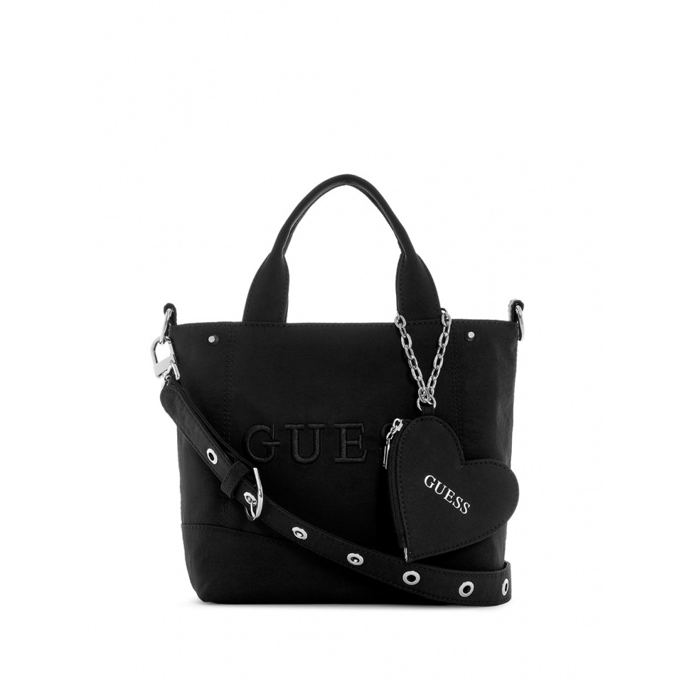 GUESS サーシャサーシャハートキーリングウーブンミニトートバッグ HQ2A3A58